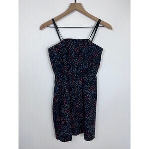 BCBG Black and Red Heart Strapless Dress